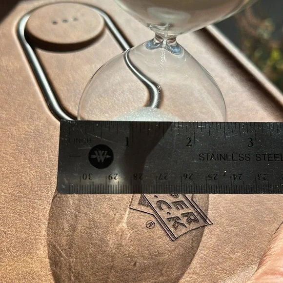 Nice glass 30min hourglass timer white - Picture 3 of 5